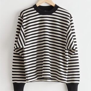 And Other Stories Black and White Striped Sweater
